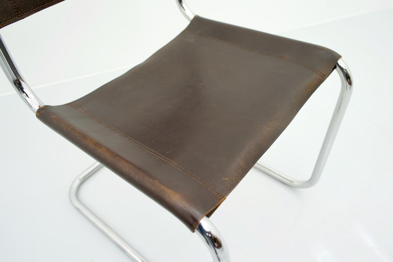 Thonet S33 Cantilever Chair Chrome and Leather Mart Stam 1926 In Good Condition In Frankfurt / Dreieich, DE