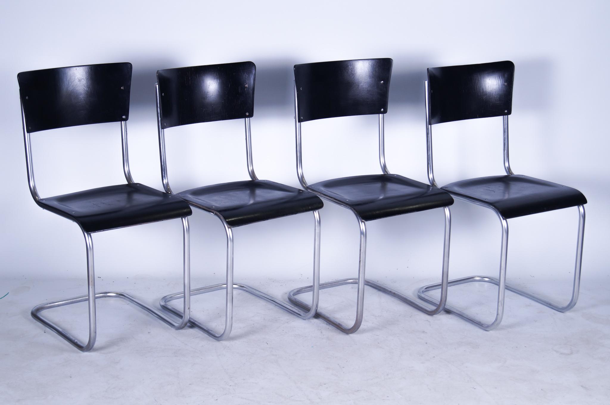 Thonet S43 by Mart Stam, Set of 4 2