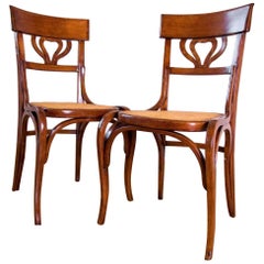 Thonet Art Nouveau Two Chairs, 19th Century Thonet Art Nouveau Two Chairs, 19th Century