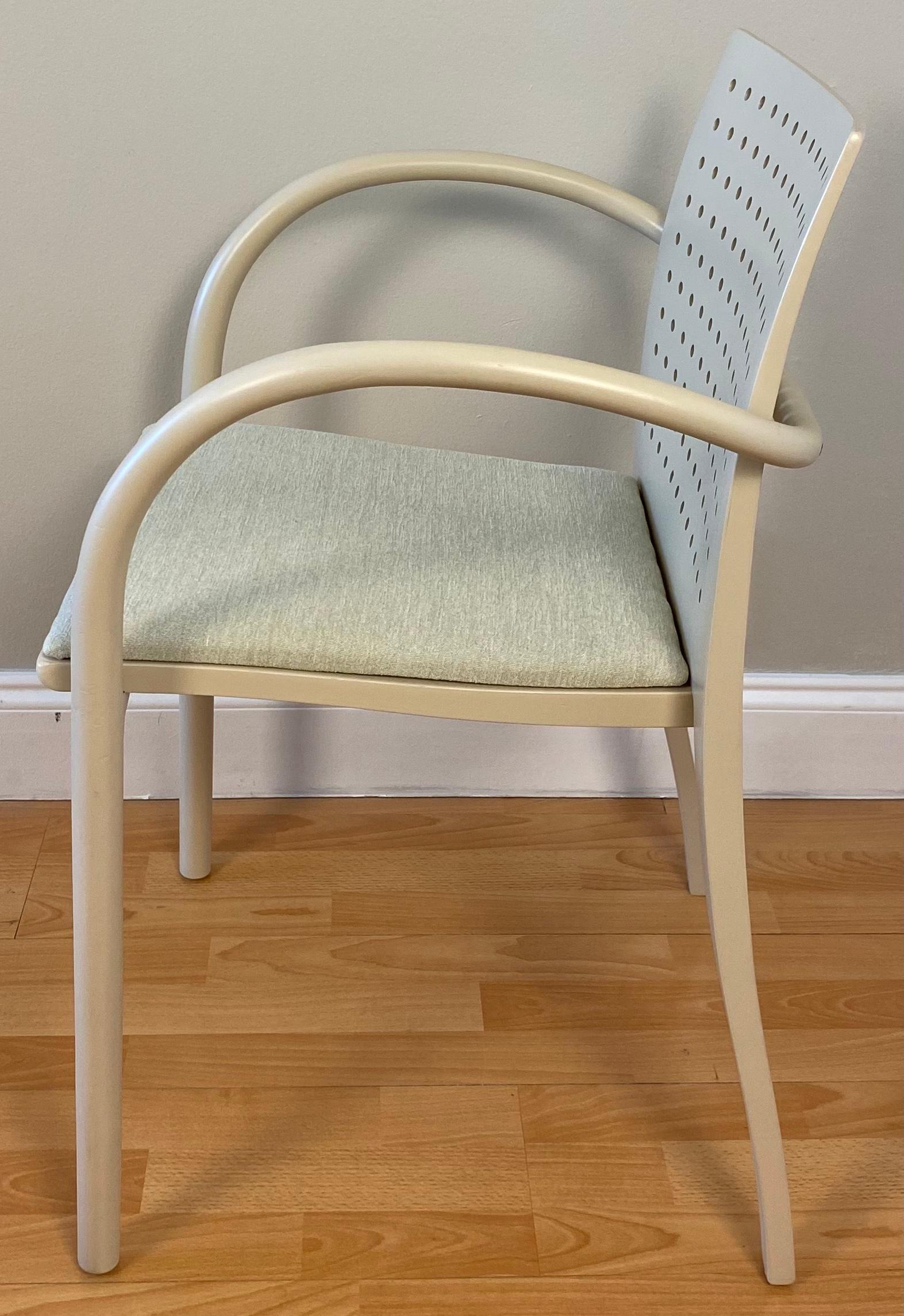 Beech Set of 4 Mid-Century Dining Chairs by Thonet For Sale