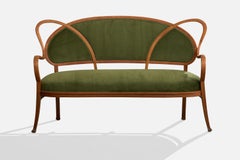 Thonet, Settee, Wood, Fabric, Austria, 1900s