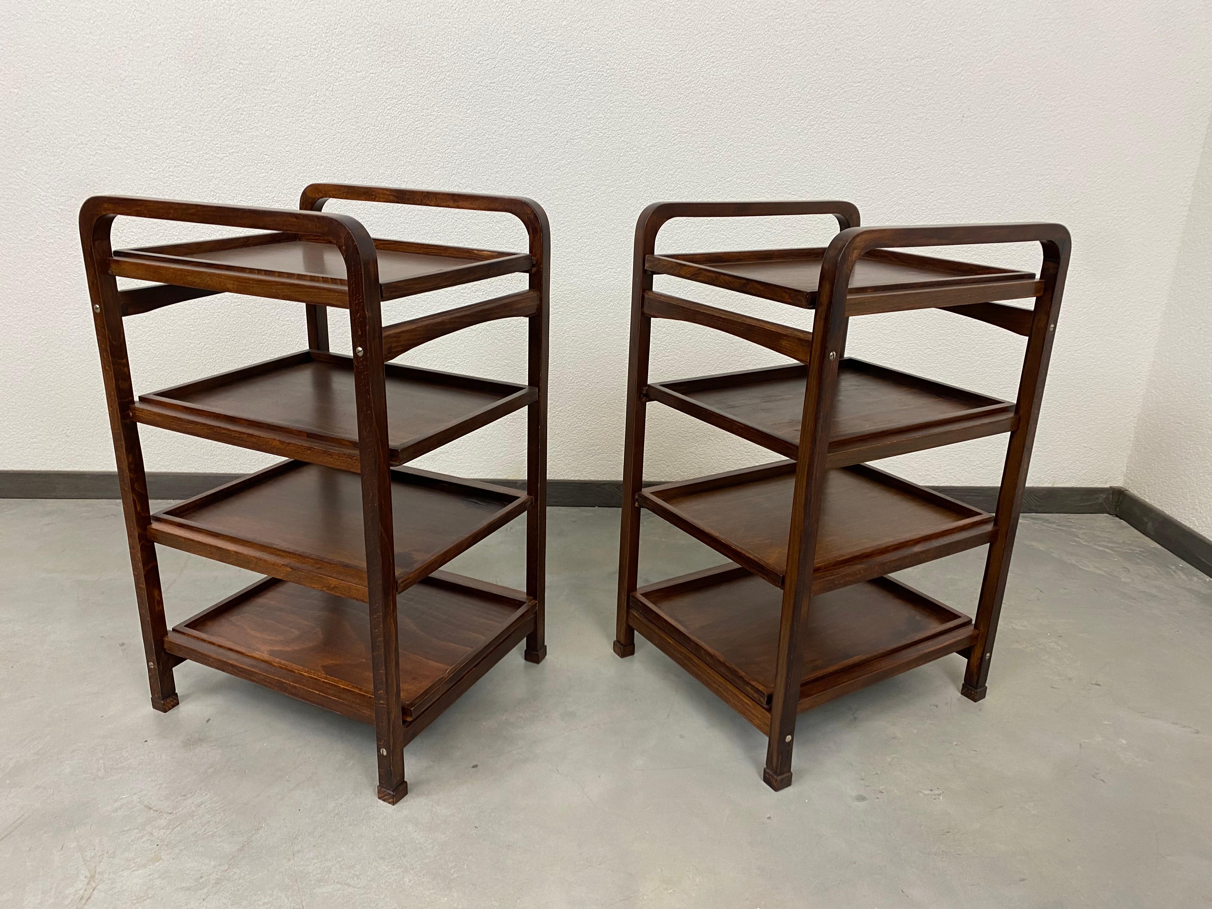 Thonet bentwood sheves professionally stained and repolished.