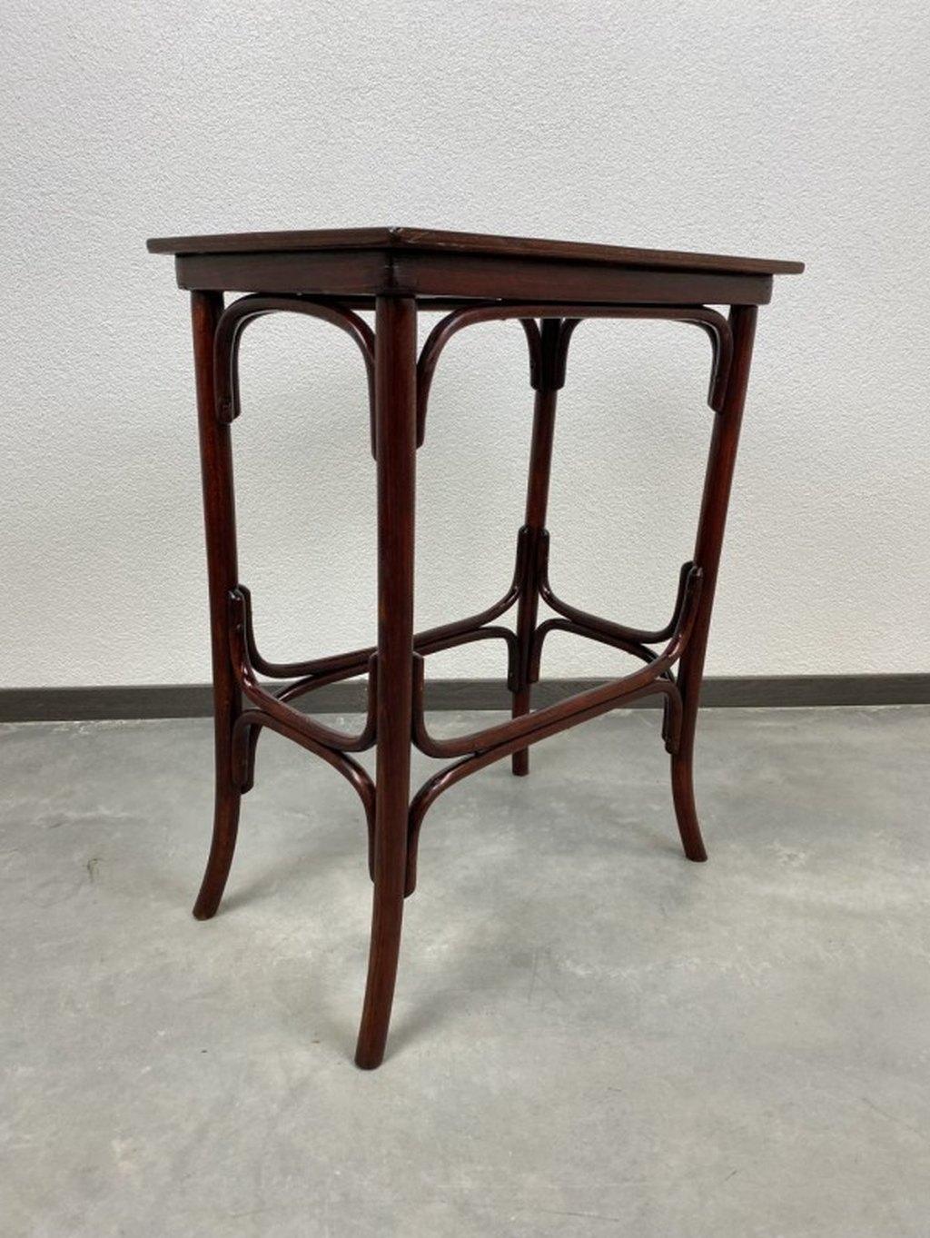Thonet side table no.12. Professionally stained and repolished.