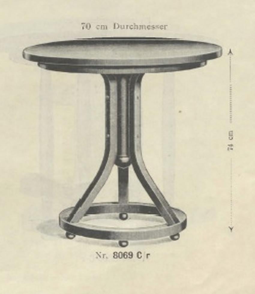 Thonet Side Table no.8069 by Otto Wagner for Thonet For Sale 1