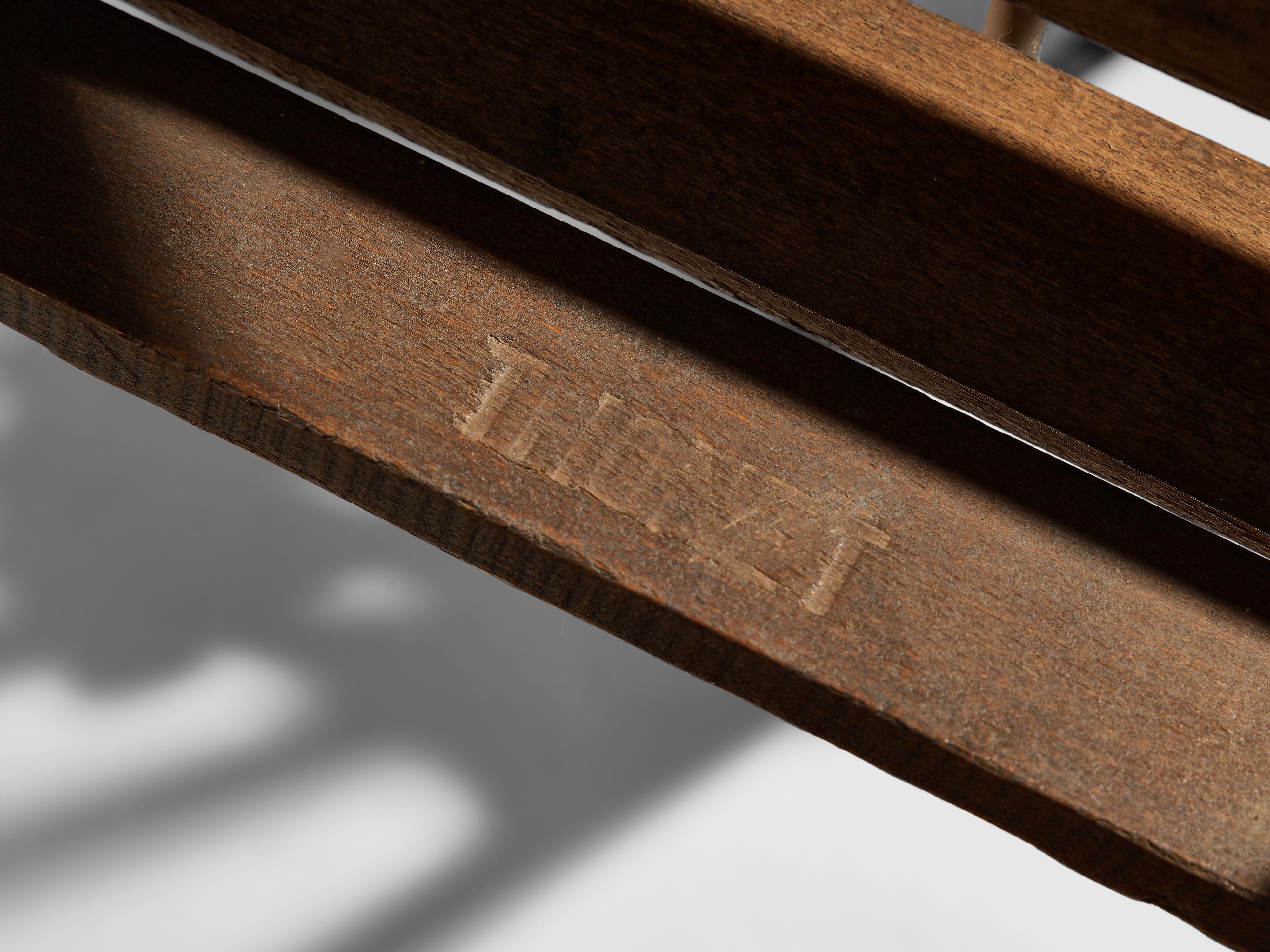Thonet Slat Chairs in Patinated Wood 5