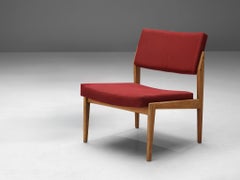 Thonet Slipper Chair in Cherry and Red Upholstery