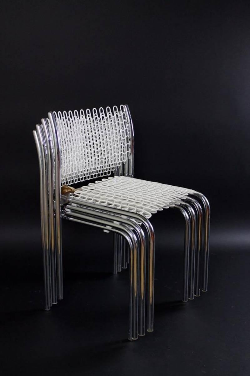 Mid-Century Modern Thonet Sof Tech Side Chair by David Rowland, 1979 For Sale