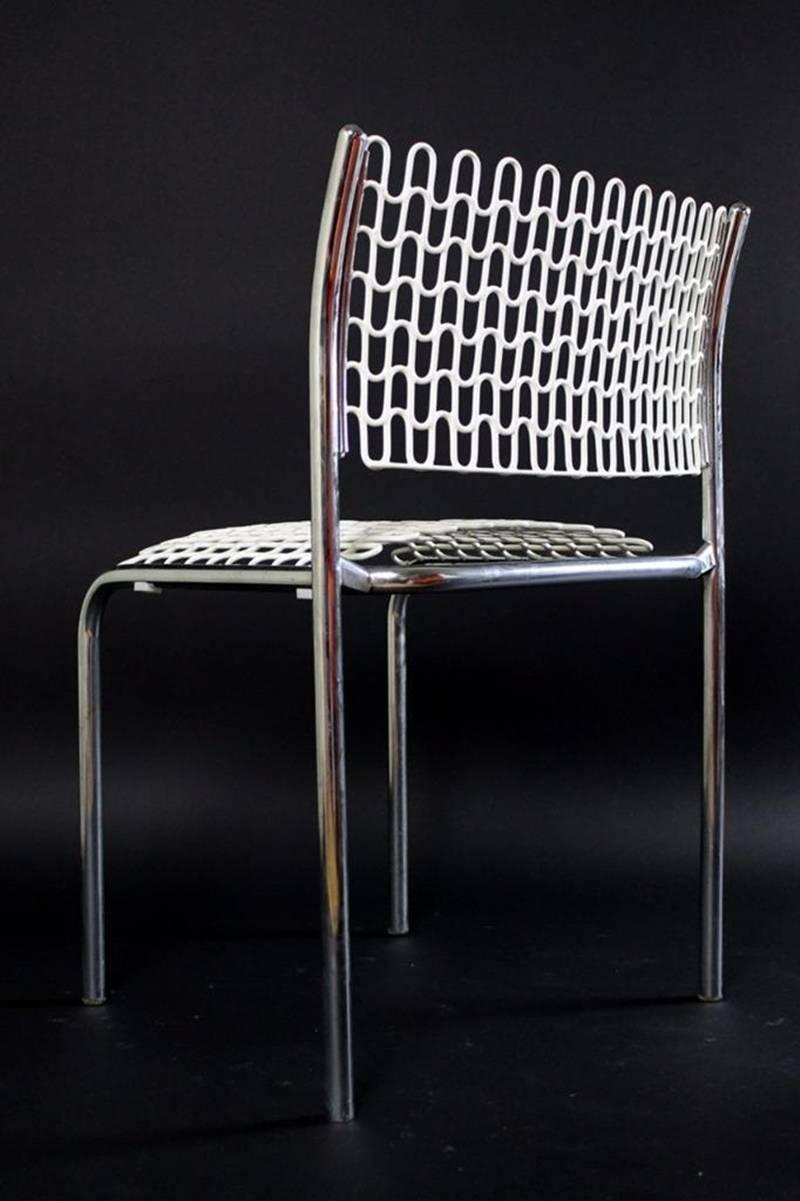 Steel Thonet Sof Tech Side Chair by David Rowland, 1979 For Sale