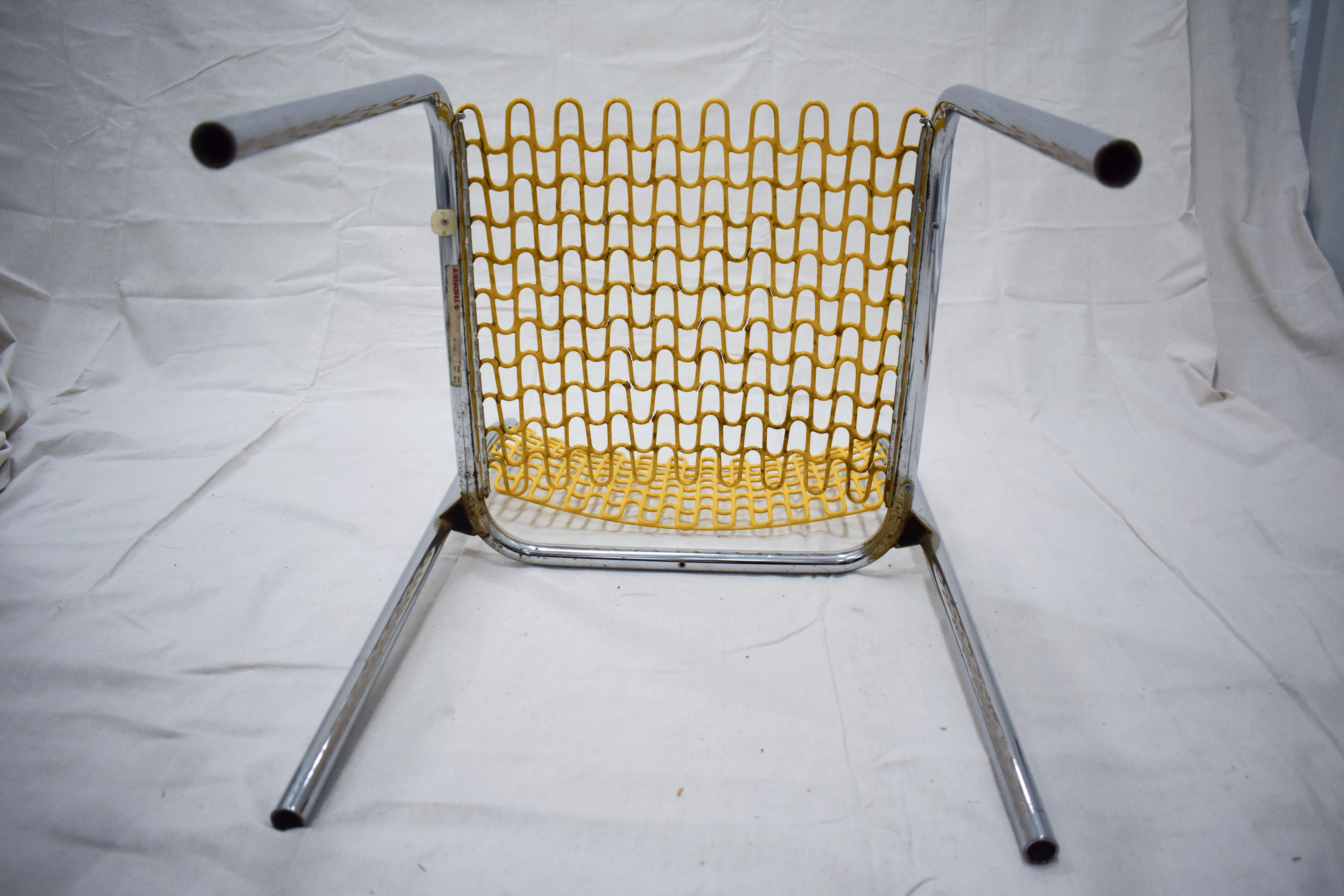 Plated Thonet Softec Stacking Chairs by David Rowland For Sale