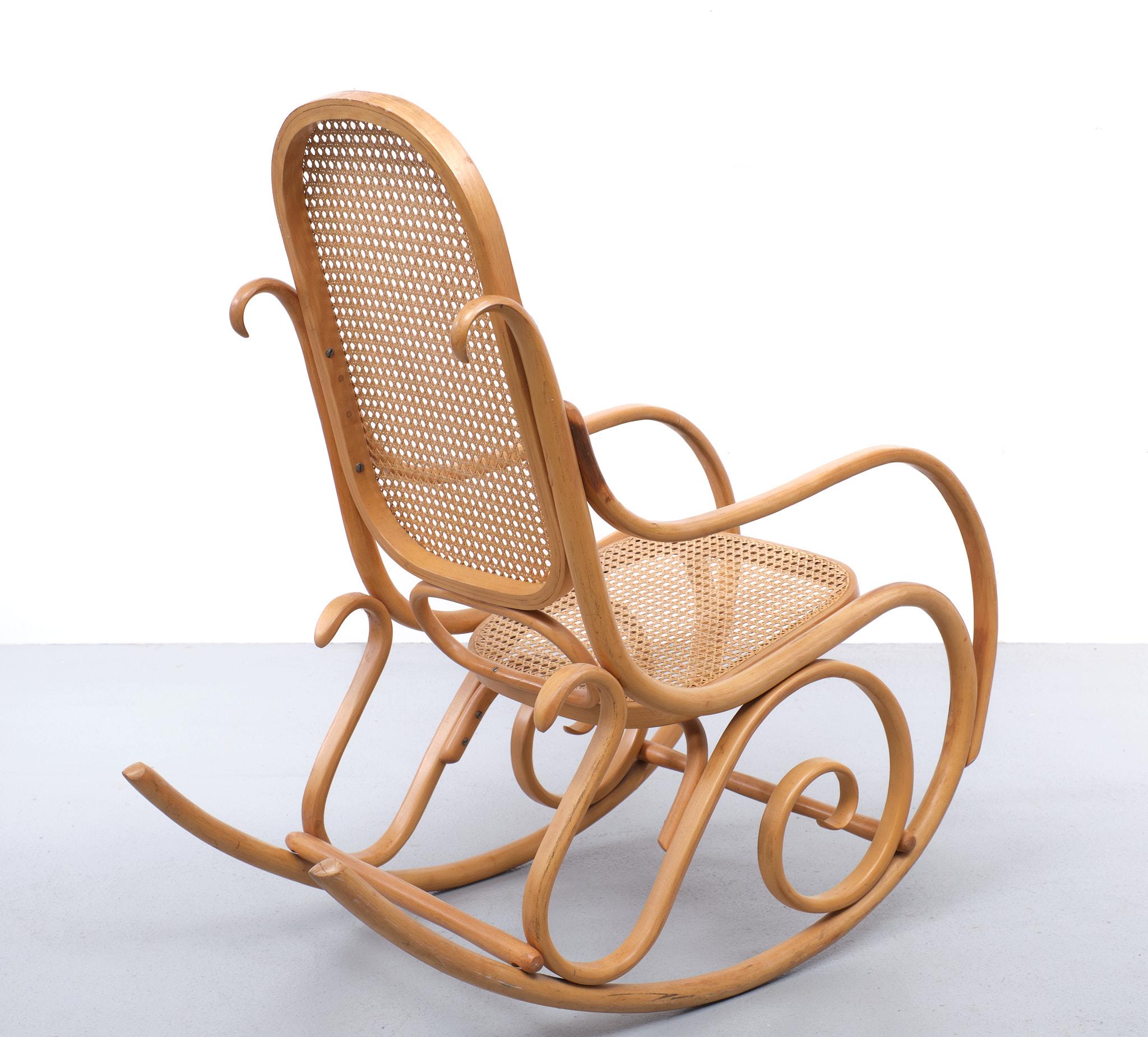 Polish Thonet Steamed Bentwood Rocking Chair, 1970s 