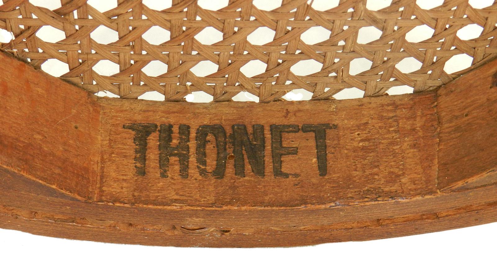 Original Thonet stool with caned seat, circa 1900-1905
Original label and Thonet name stamp
Good vintage condition sound and solid with minor signs of age and use commensurate for its age. 


   