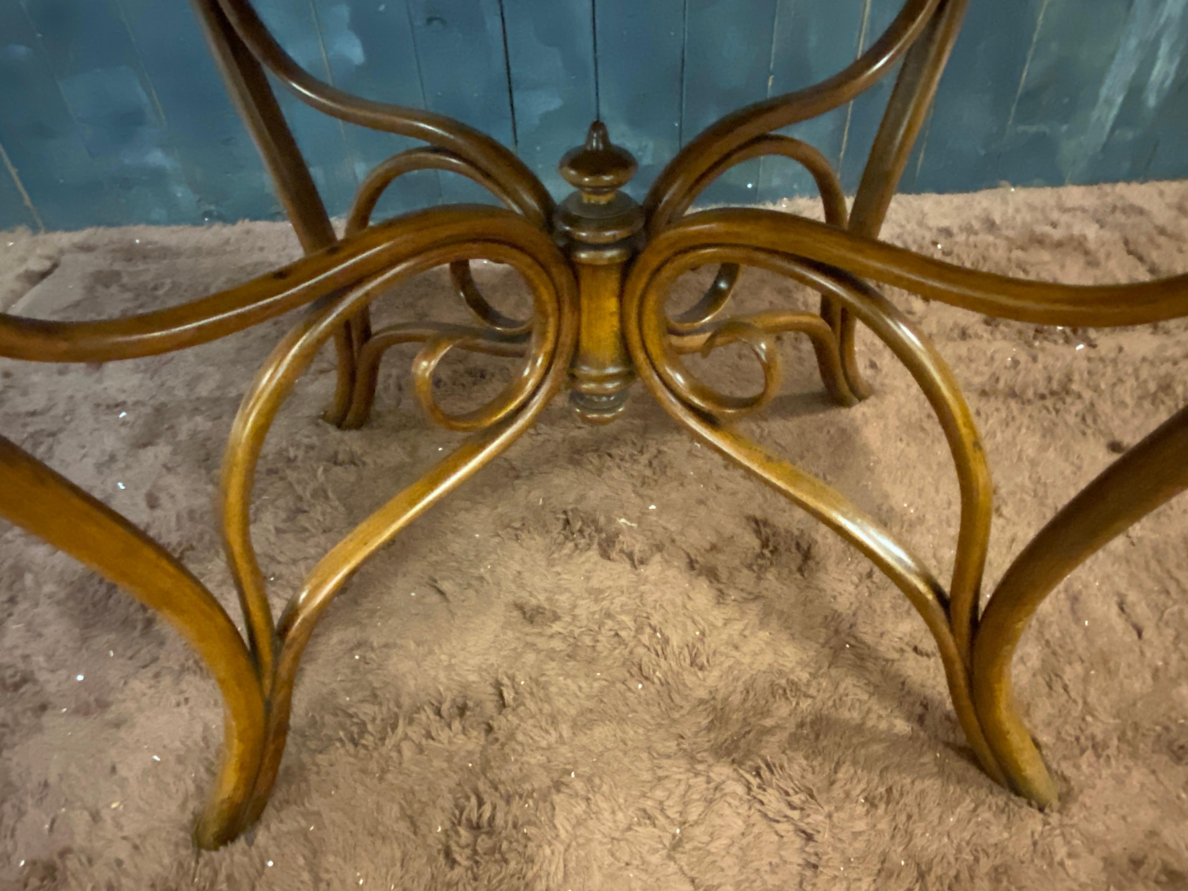 19th Century Thonet Style Art Nouveau walnut Table, circa 1900 For Sale