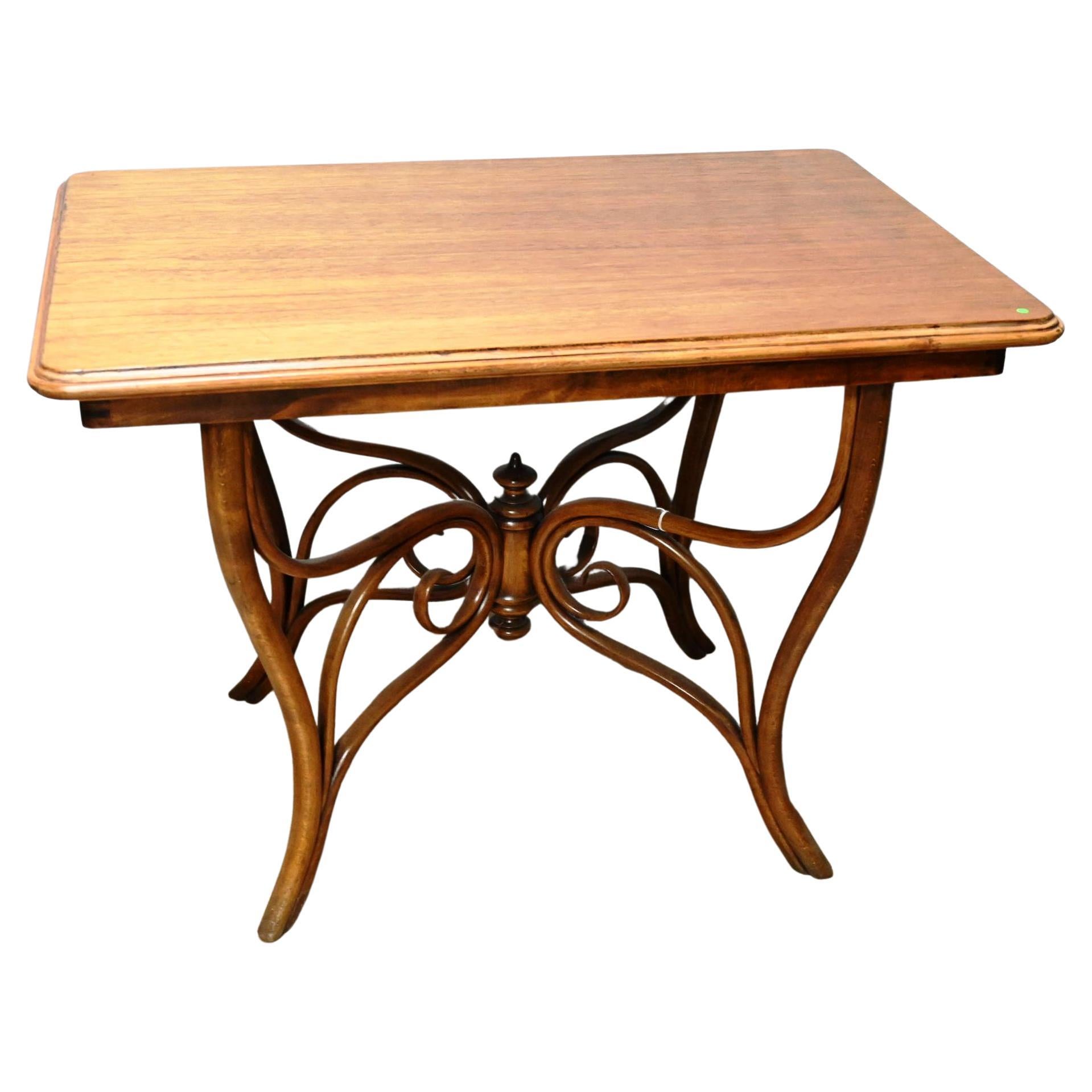 Thonet Style Art Nouveau walnut Table, circa 1900 For Sale