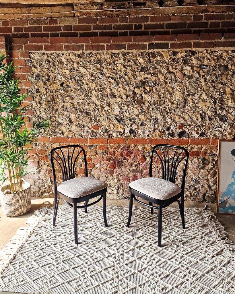 Thonet Style Bentwood Ebonised Chairs In Excellent Condition For Sale In Berkhamsted, GB