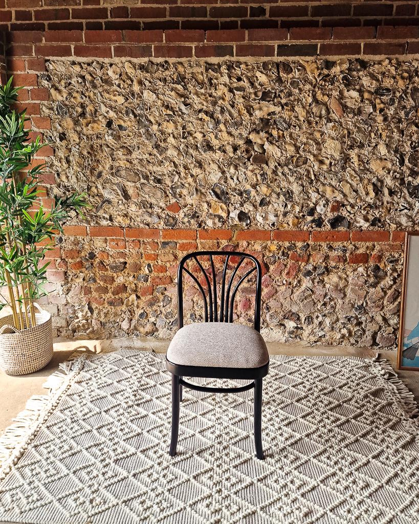 Mid-20th Century Thonet Style Bentwood Ebonised Chairs For Sale