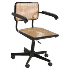 Thonet Style Cane Swivel Office Armchair