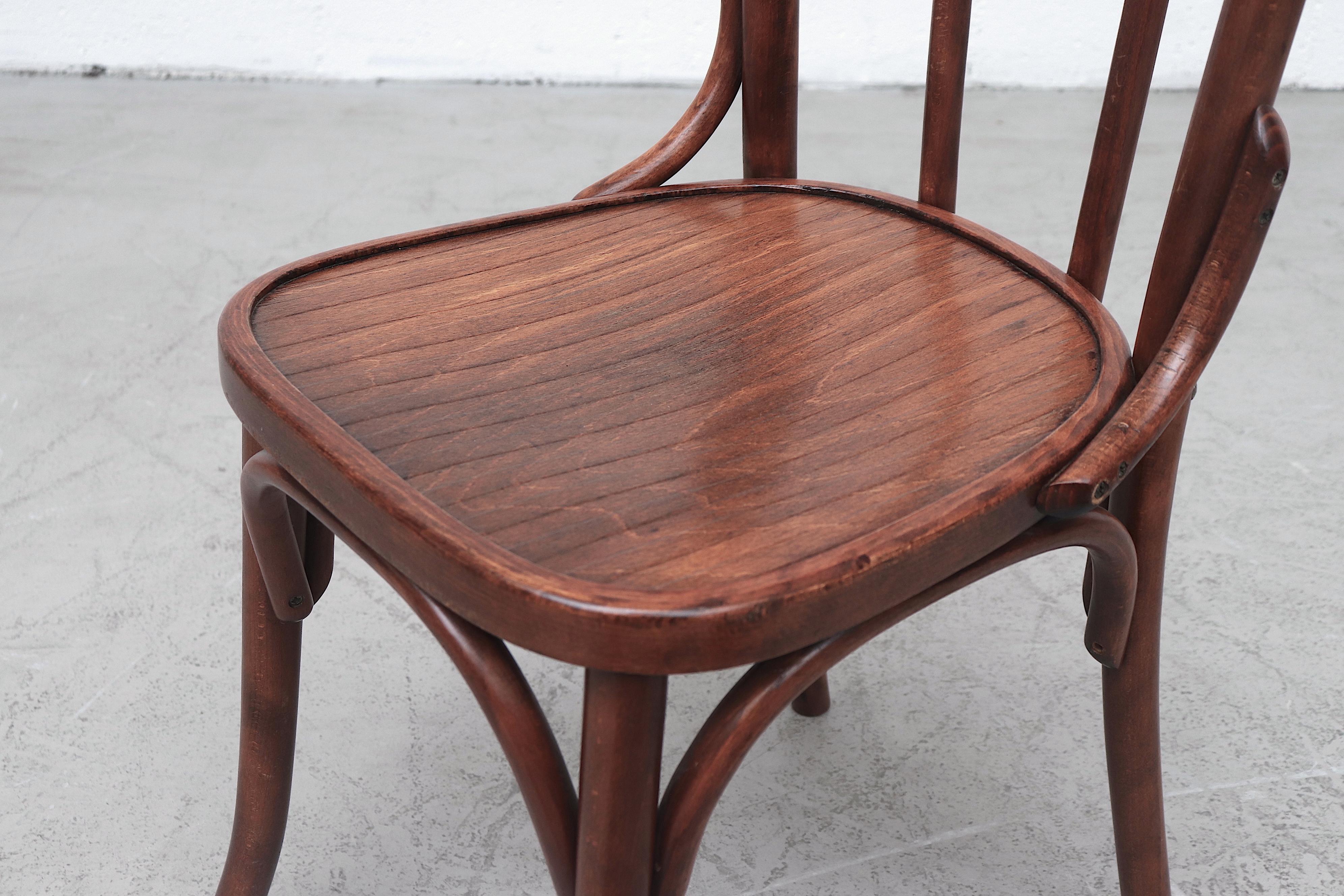 Thonet Stil Kirsche getönten Holz Bistro Stühle 5
