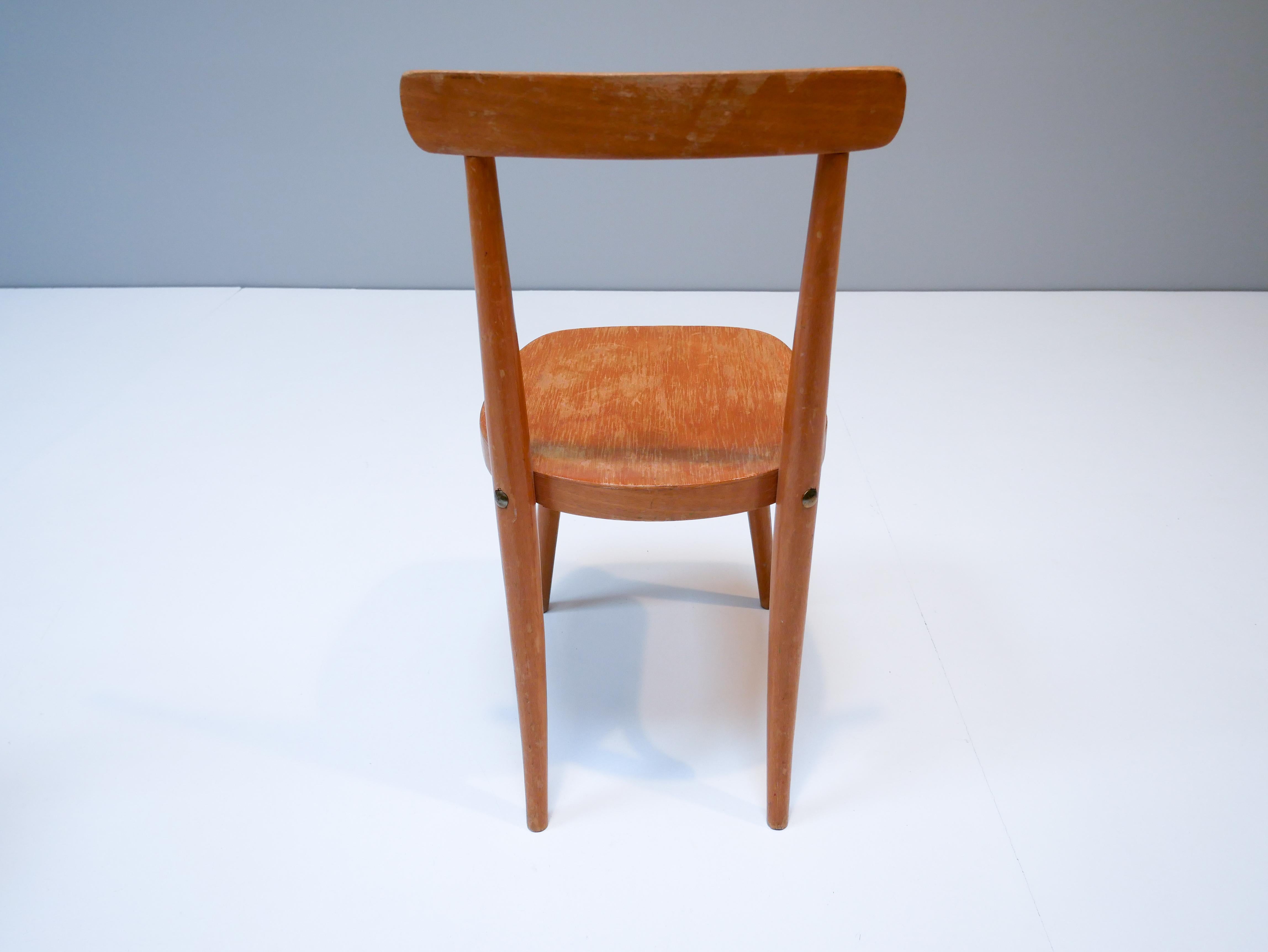Swedish Thonet Style Children's Bentwood Chairs, 1950s, Sweden For Sale