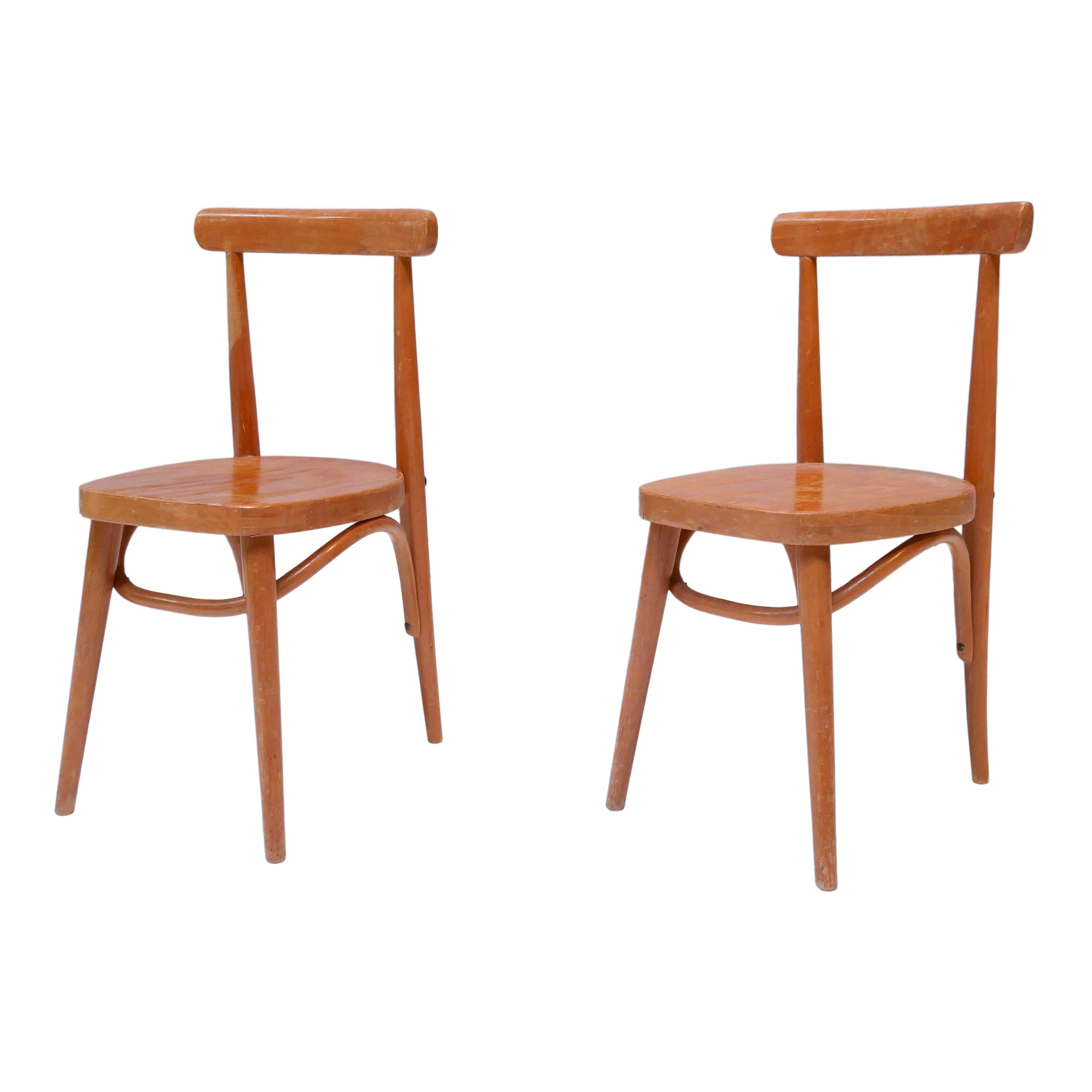 Thonet Style Children's Bentwood Chairs, 1950s, Sweden For Sale