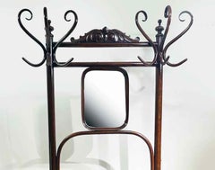 Thonet Style, Entrance Coat-Rack Hanger with Mirror