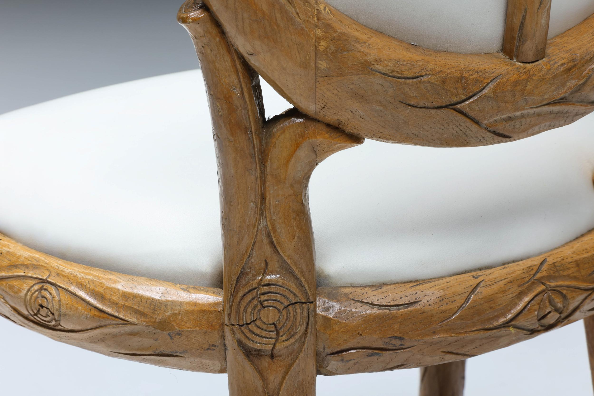 Handgeschnitzte Holz-Esszimmerstühle im Thonet-Stil, Mid-Century Modern, 1960er Jahre im Angebot 3