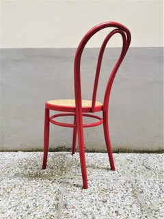 Thonet Style Red Dining Chair, 1980s