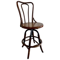 Thonet Style Switchboard Operator Bentwood Stool