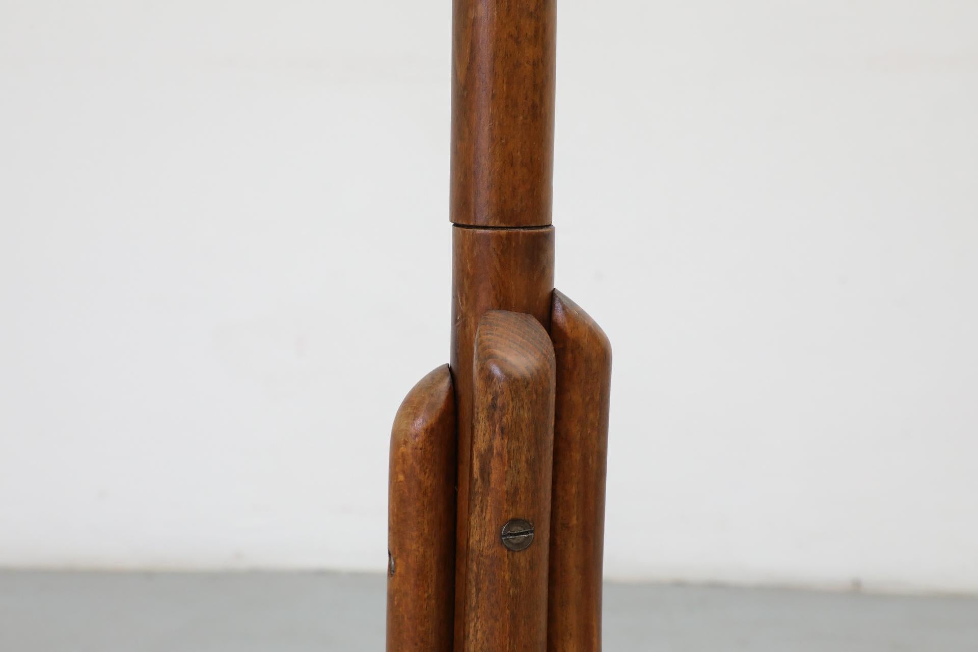 Thonet Style Teak Toned Bentwood Standing Coat Tree 10