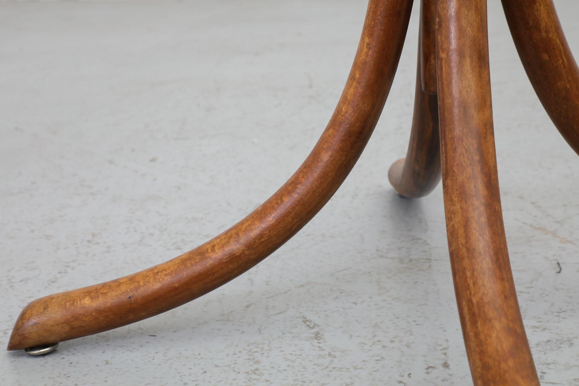 Thonet Style Teak Toned Bentwood Standing Coat Tree 13
