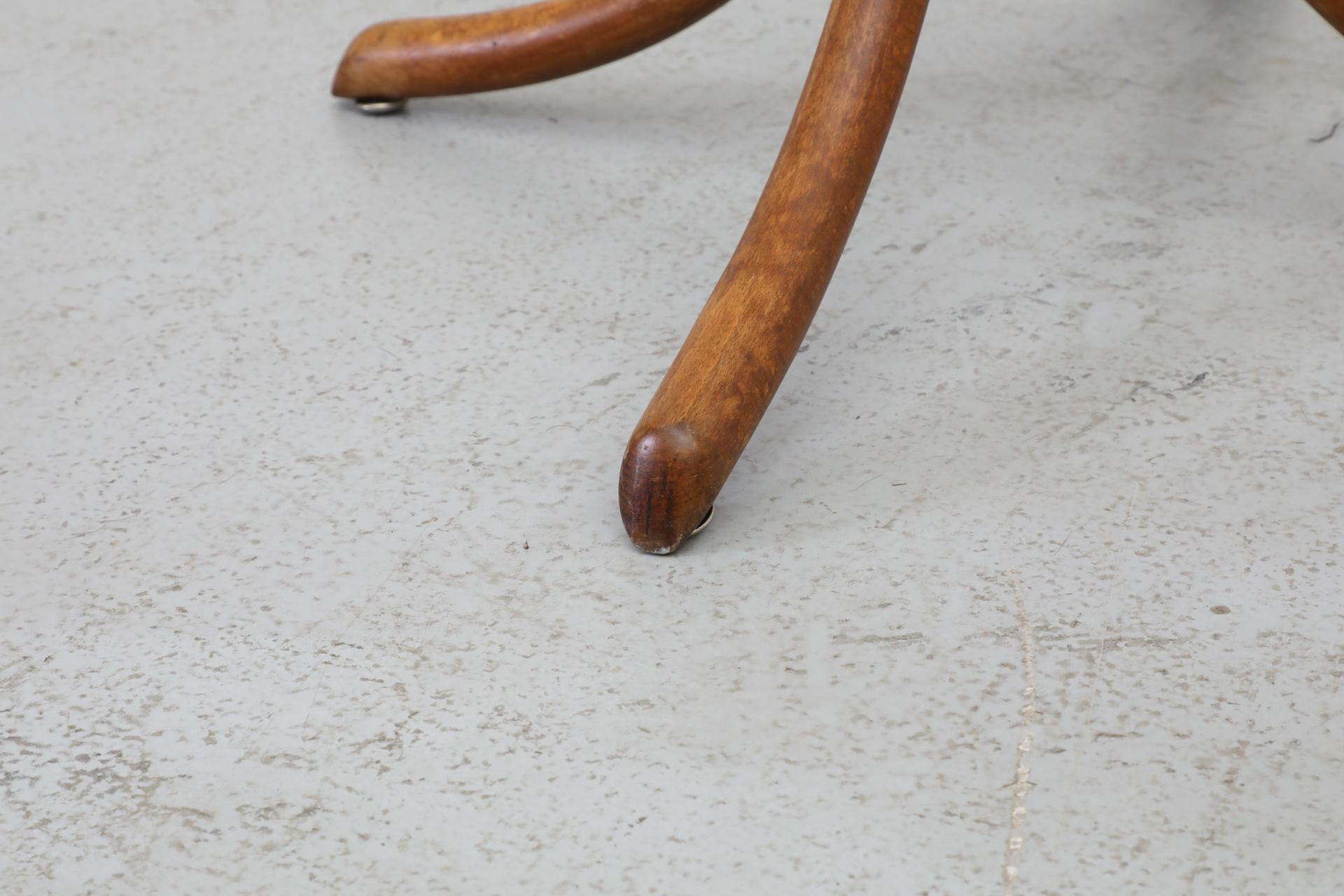 Thonet Style Teak Toned Bentwood Standing Coat Tree 14