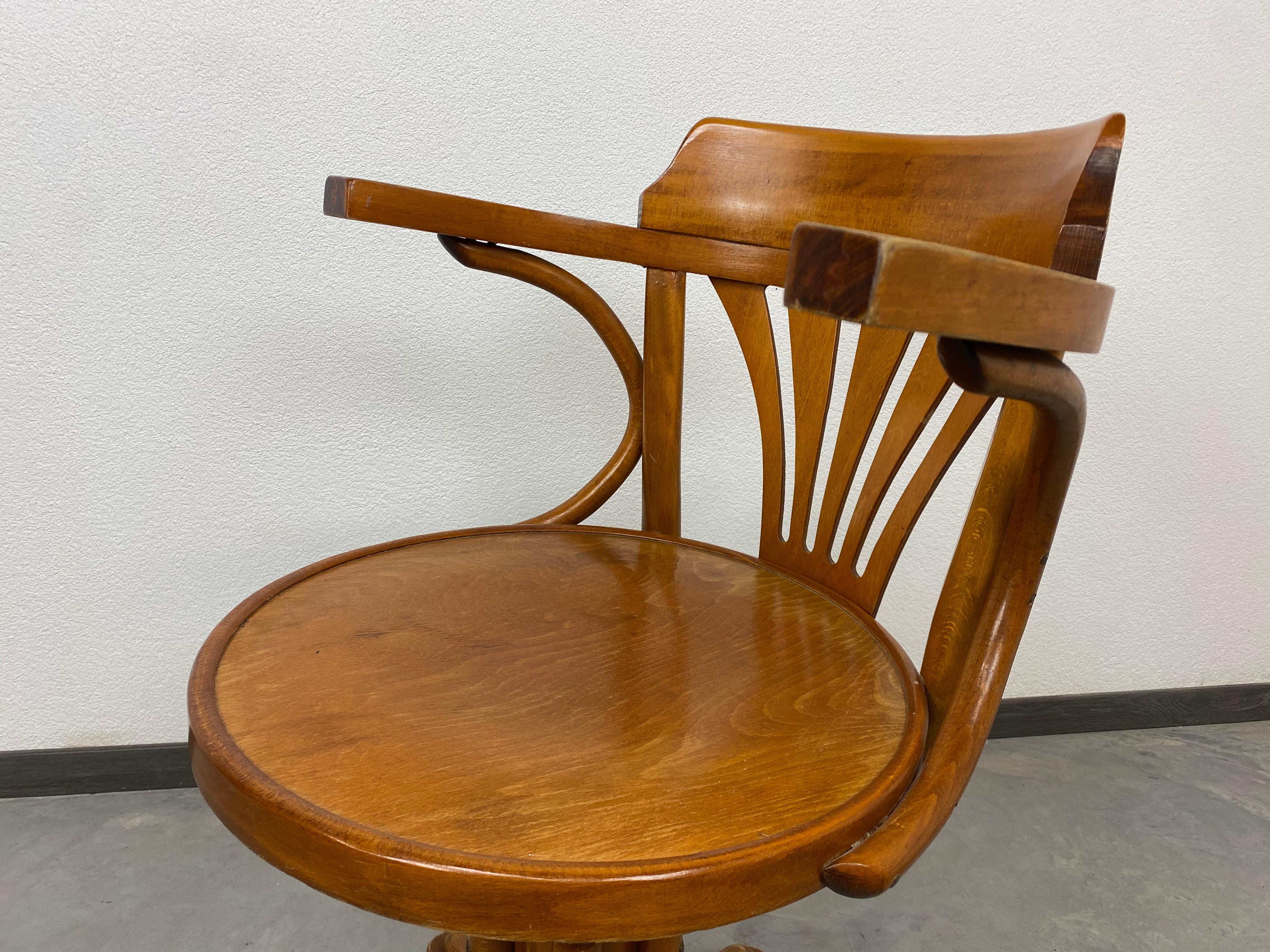 Mid-20th Century Thonet Swivel Chair For Sale