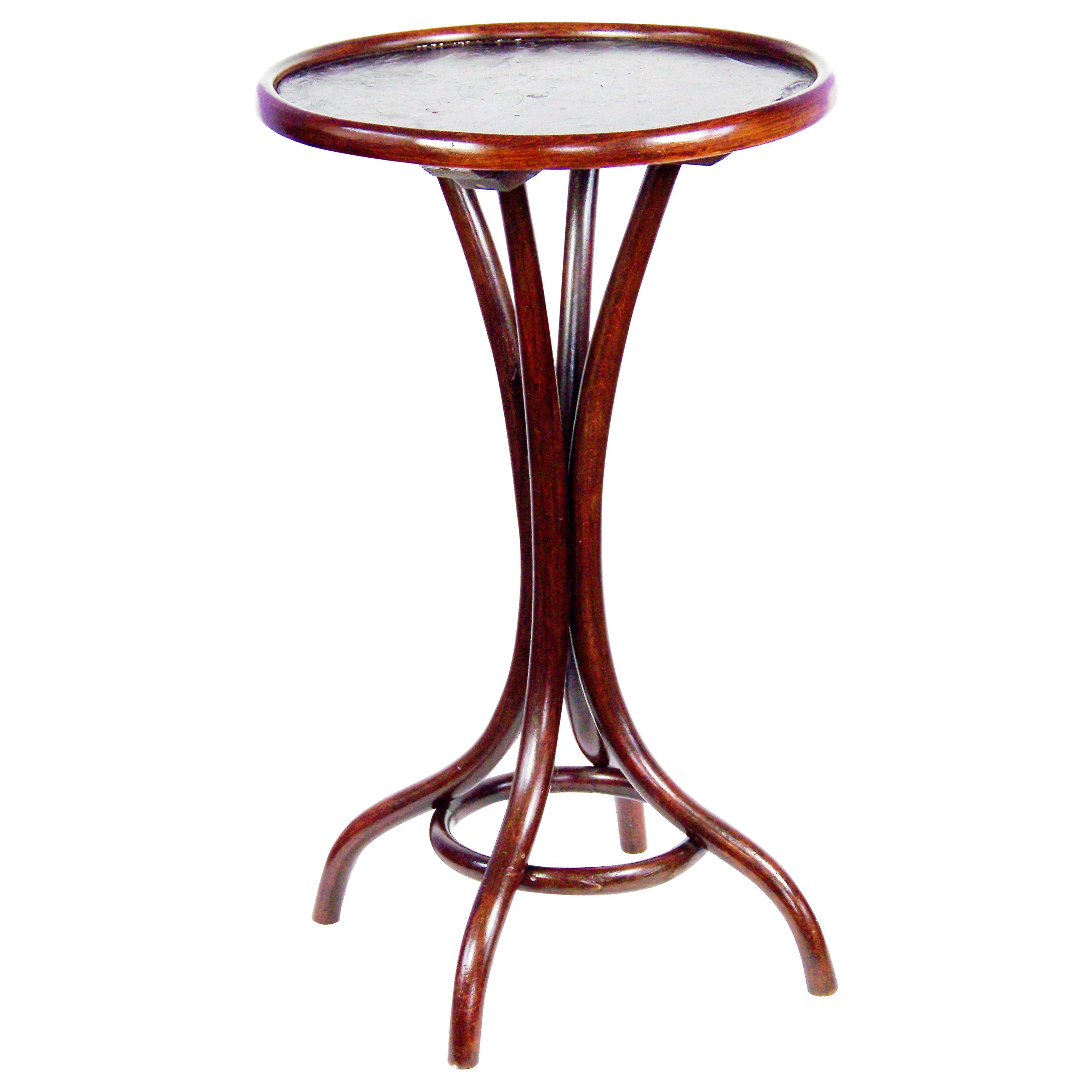 Thonet Table Nr.1 with Waxed Cloth Covered, circa 1900
