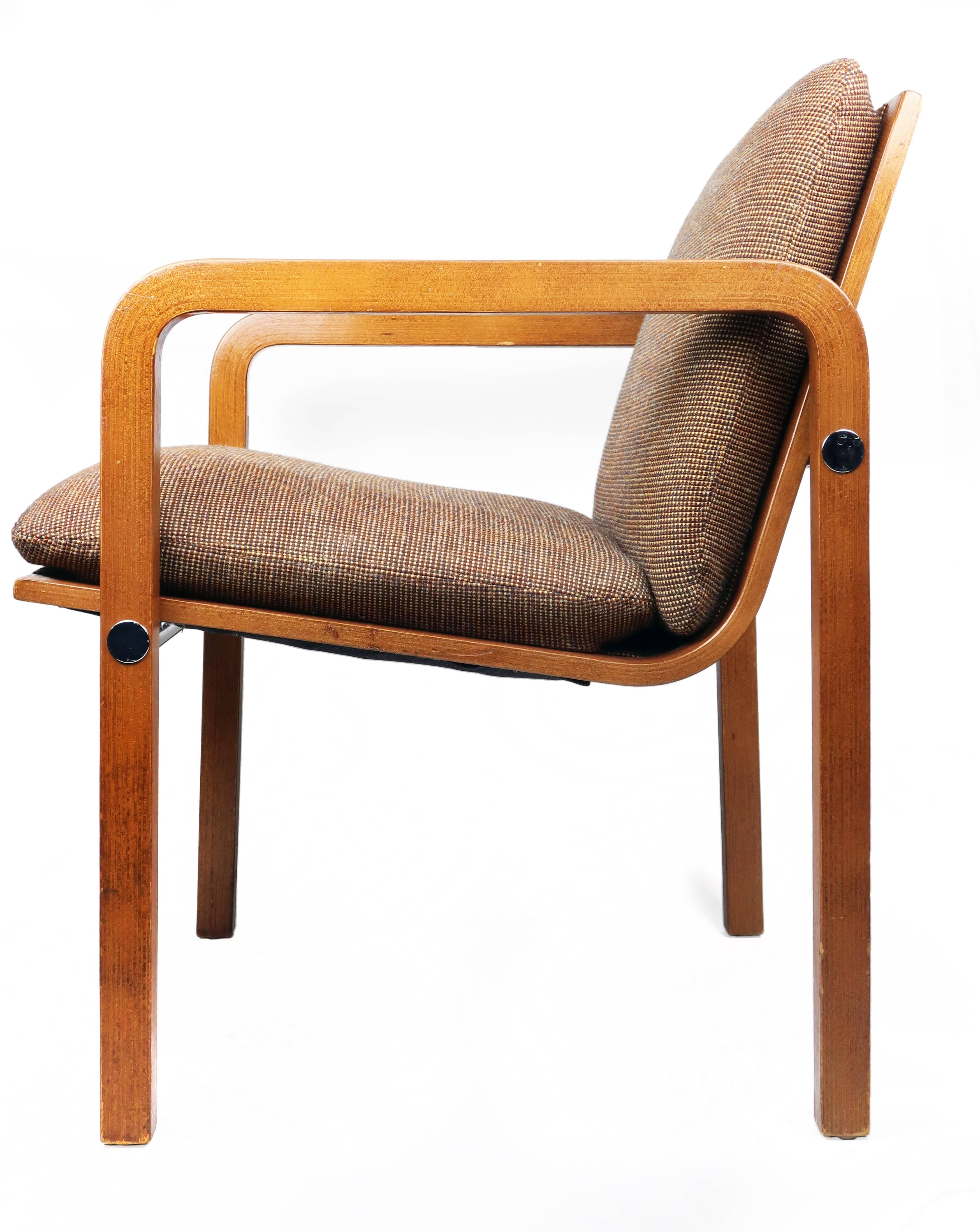 Thonet Upholstered Bentwood Armchair In Excellent Condition In Brooklyn, NY