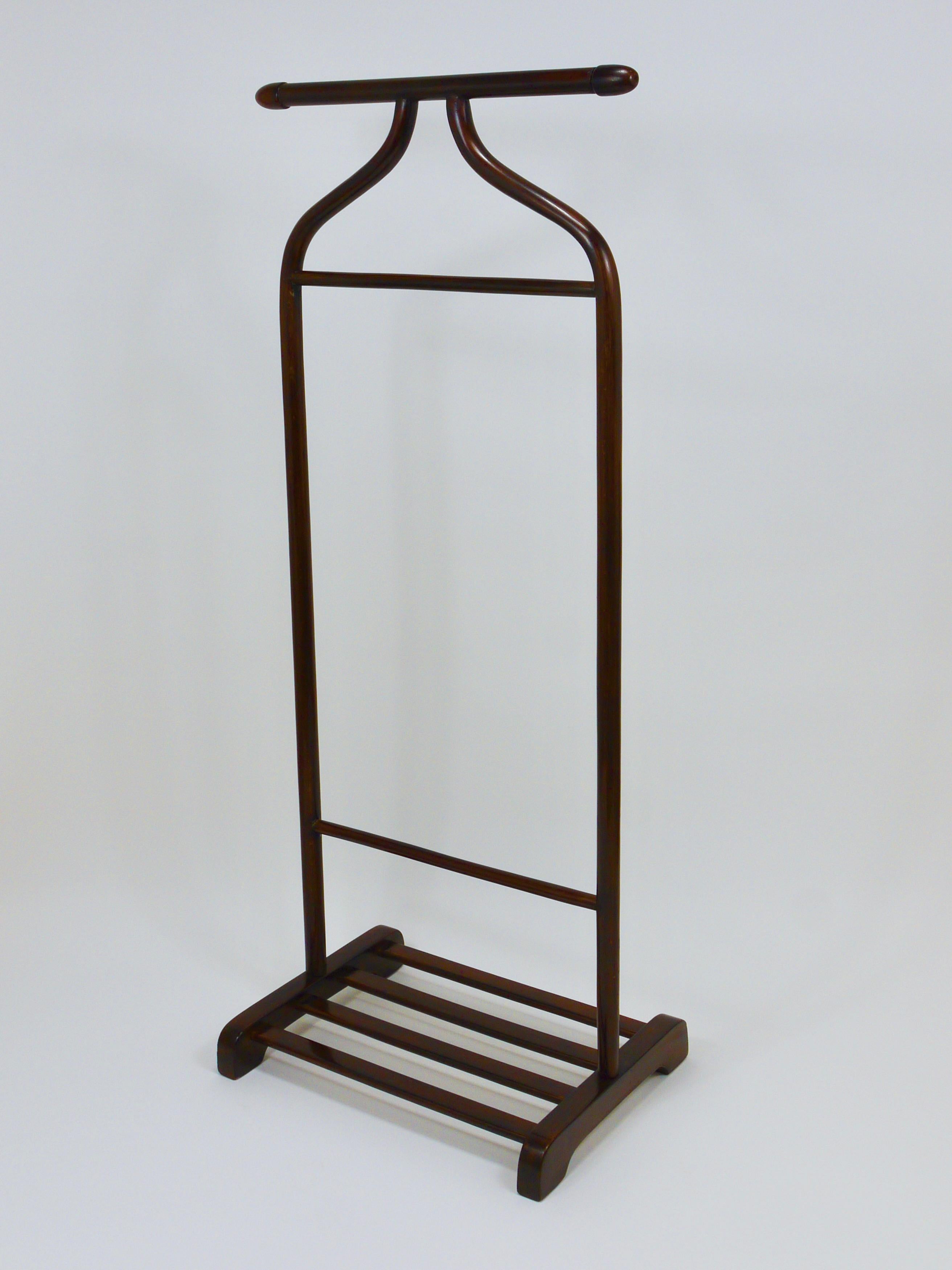 Thonet Vienna Art Deco Bentwood Clothing Valet / Dressing Stand, Austria, 1920s en venta 7