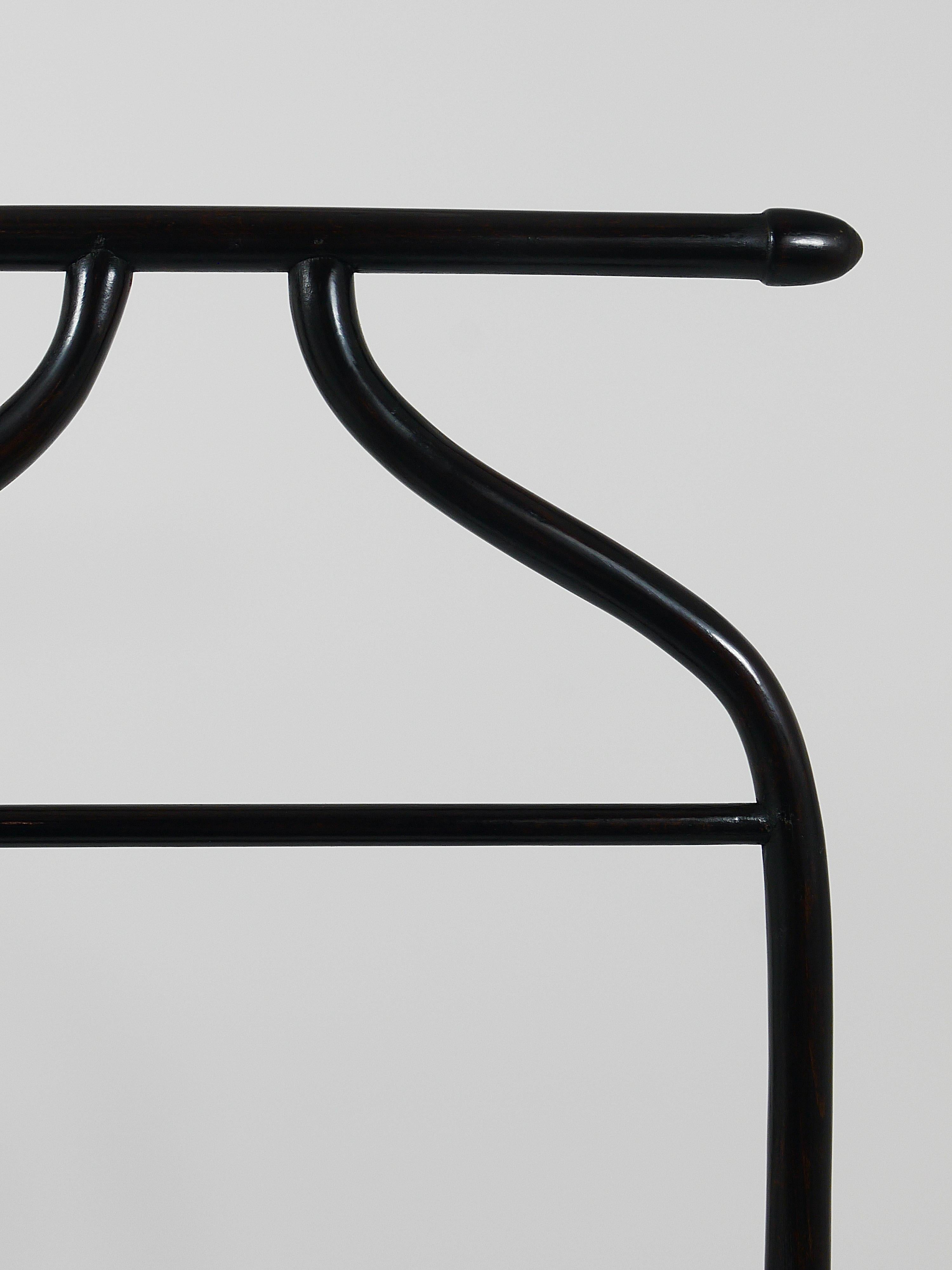 Thonet Vienna Art Deco Bentwood Clothing Valet / Dressing Stand, Austria, 1920s For Sale 8