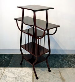 Thonet Vienna Art Nouveau Étagère No 32, Book Shelf, Mahogany Stained, Ca 1900