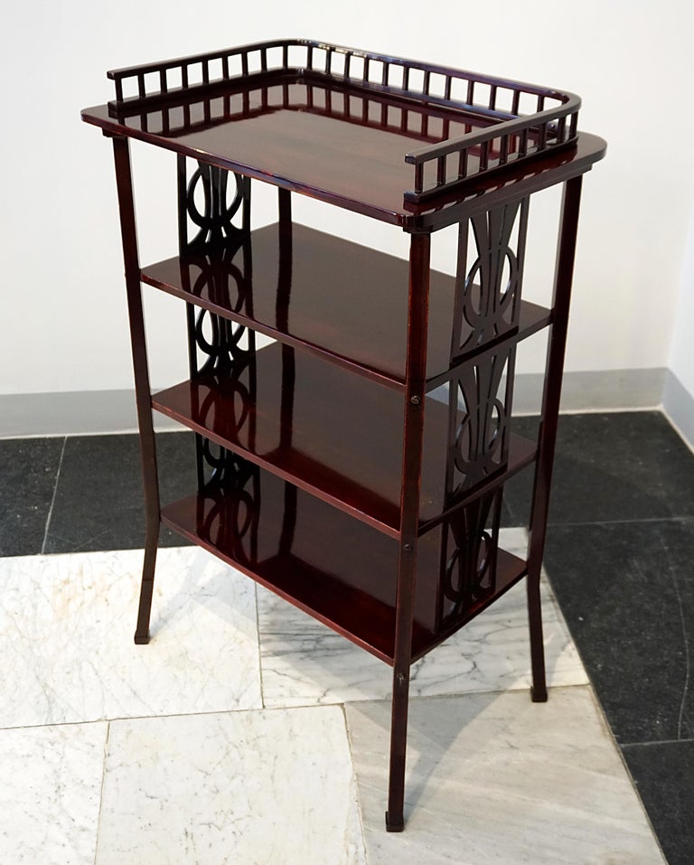 Vienna Art Nouveau Étagère No 31 Book Shelf, Mahogany Stained