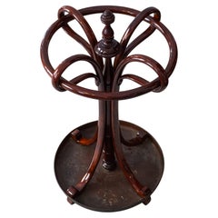 Thonet Vienna Art Nouveau Umbrella Stand, Stained Bentwood, Circa 1900 A