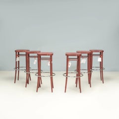 Thonet Vienna Walnut 144 Barhocker Stools, Set of 9