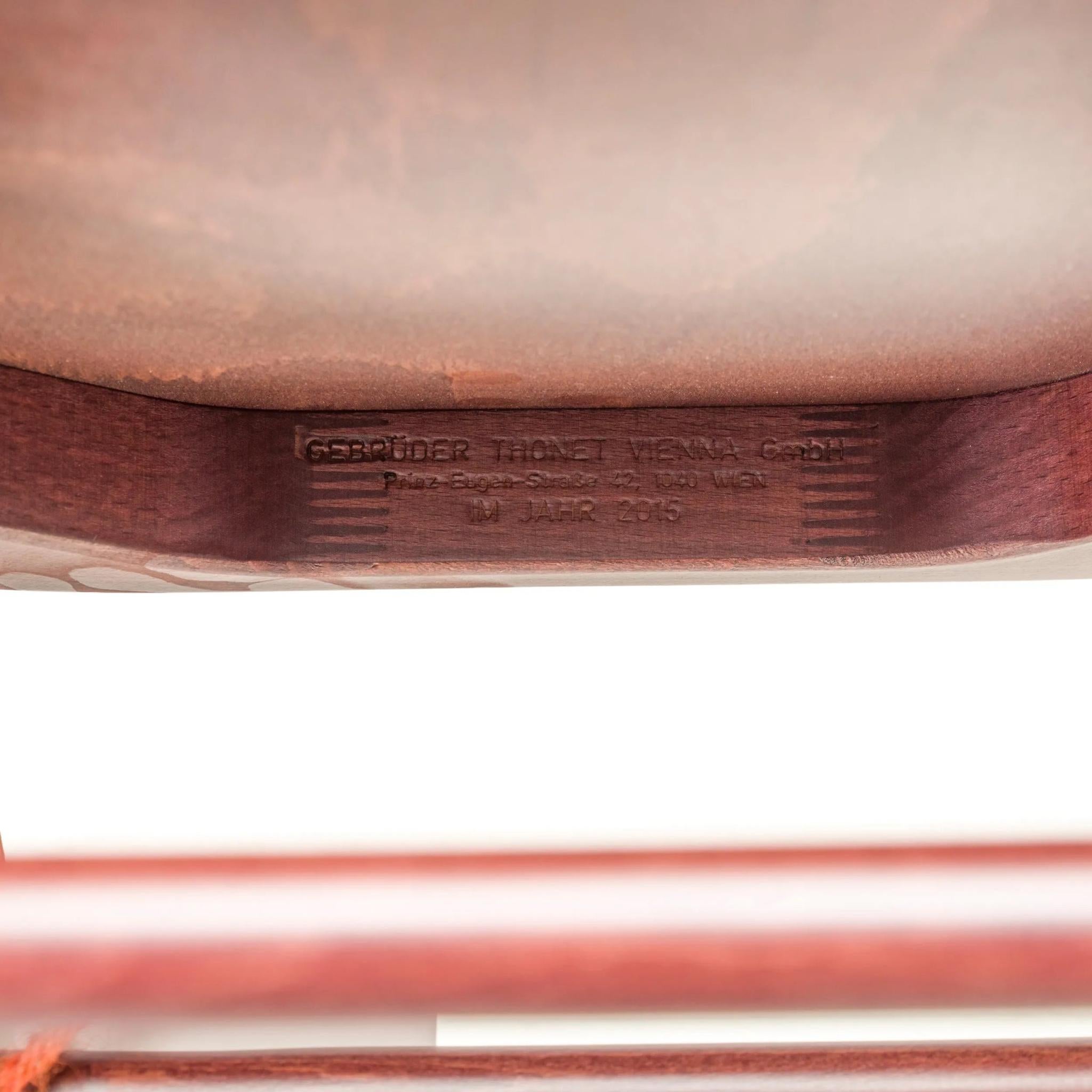 Thonet Vienna Walnut 144 Barhocker Stools, Set of 9 For Sale 1