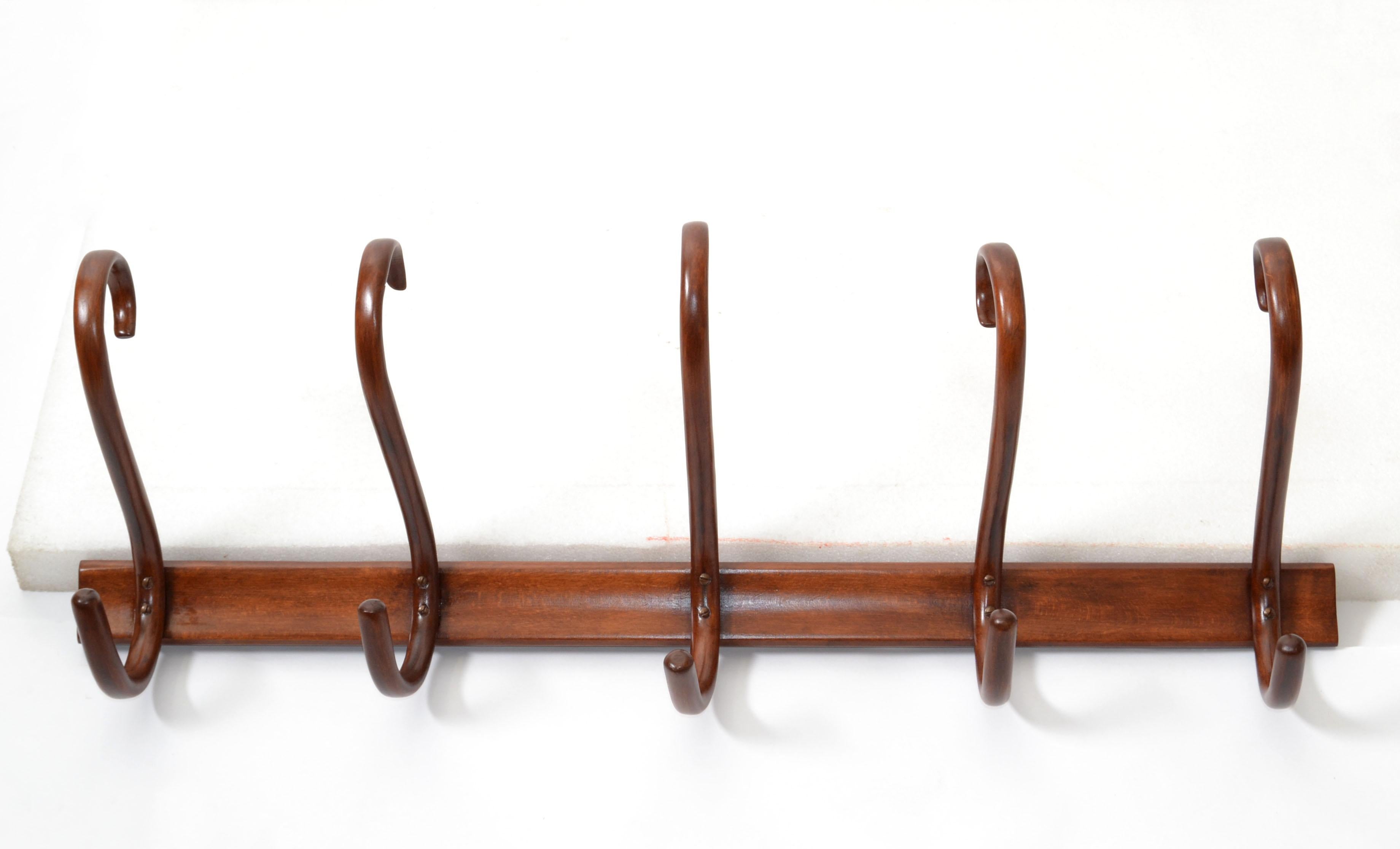 Thonet Vintage Bentwood Wall Mounting Coat, Hat Rack, Wardrobe Hook Austria 2