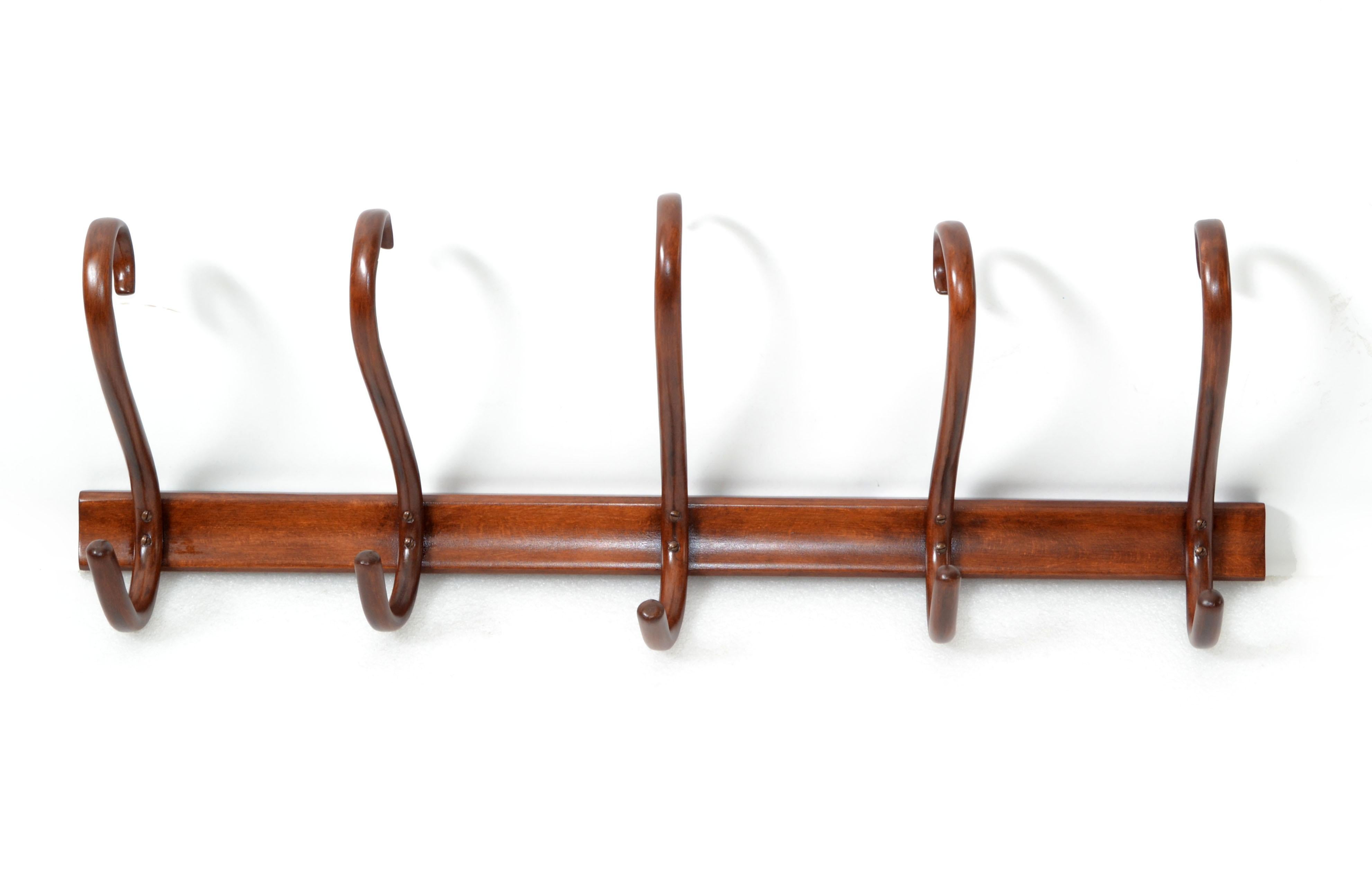 Fully restored Thonet Vintage Bentwood Wall Mounting Coat, Hat Rack, Wardrobe Hook Austria.
Ready to install.
