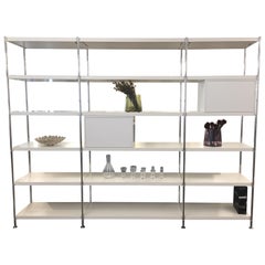Eleganter, einfacher und modularer Thonet-Regalschrank in Weiß 7000