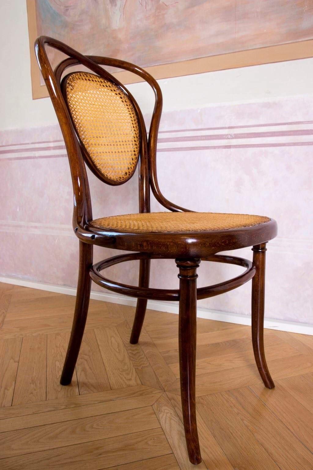 Anodized Thonet Wien Art Nouveau chair, 19th century  For Sale