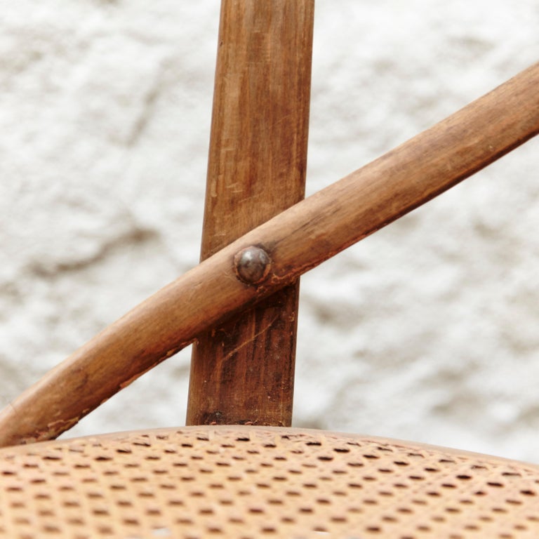 Thonet Wood and Rattan Chair Number 91 by August Thonet, circa 1920 For Sale at 1stDibs
