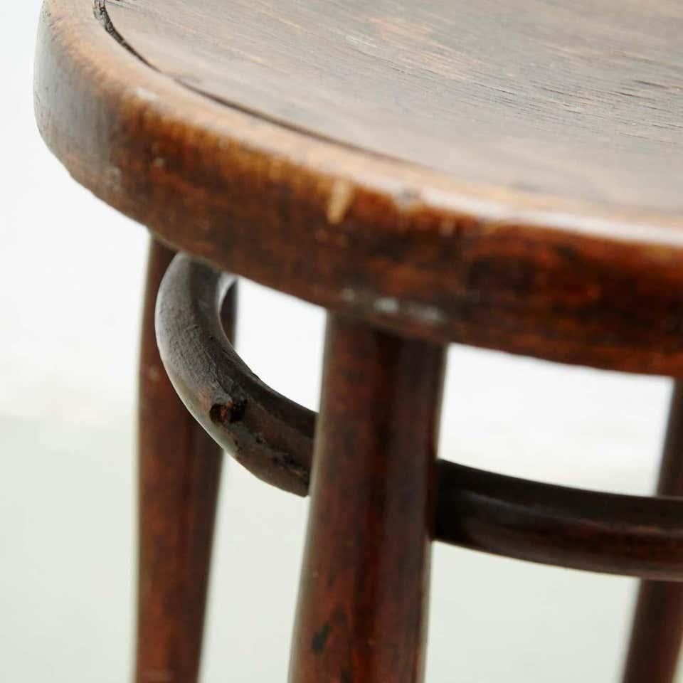 Late 19th Century Thonet Wood Stool For Sale