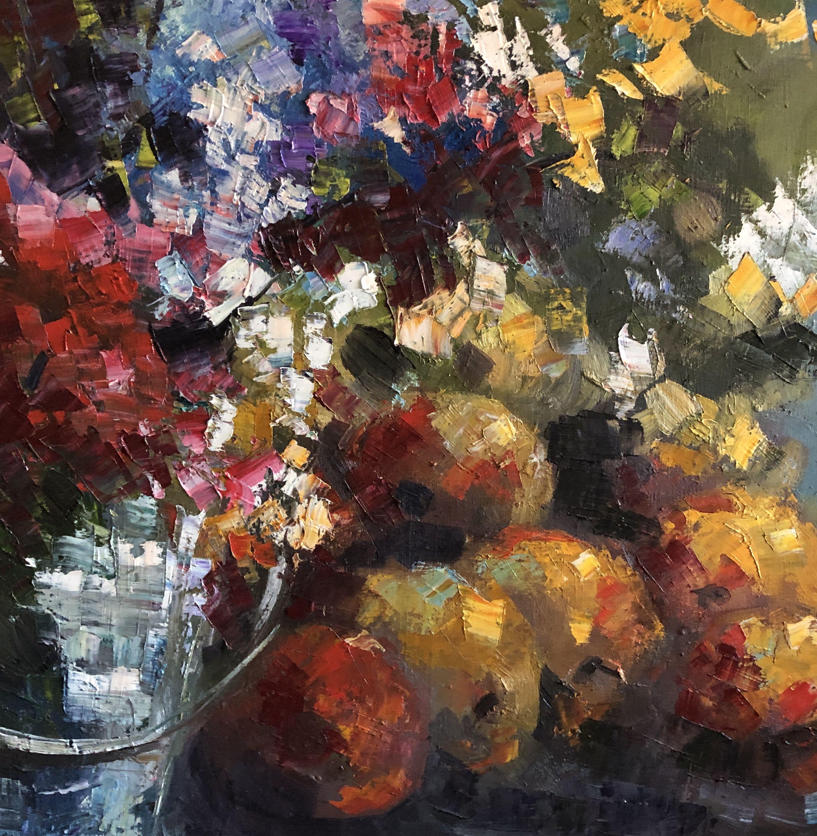 Flor de primavera, Pintura, Óleo sobre lienzo - Painting Impresionista de Thong Le