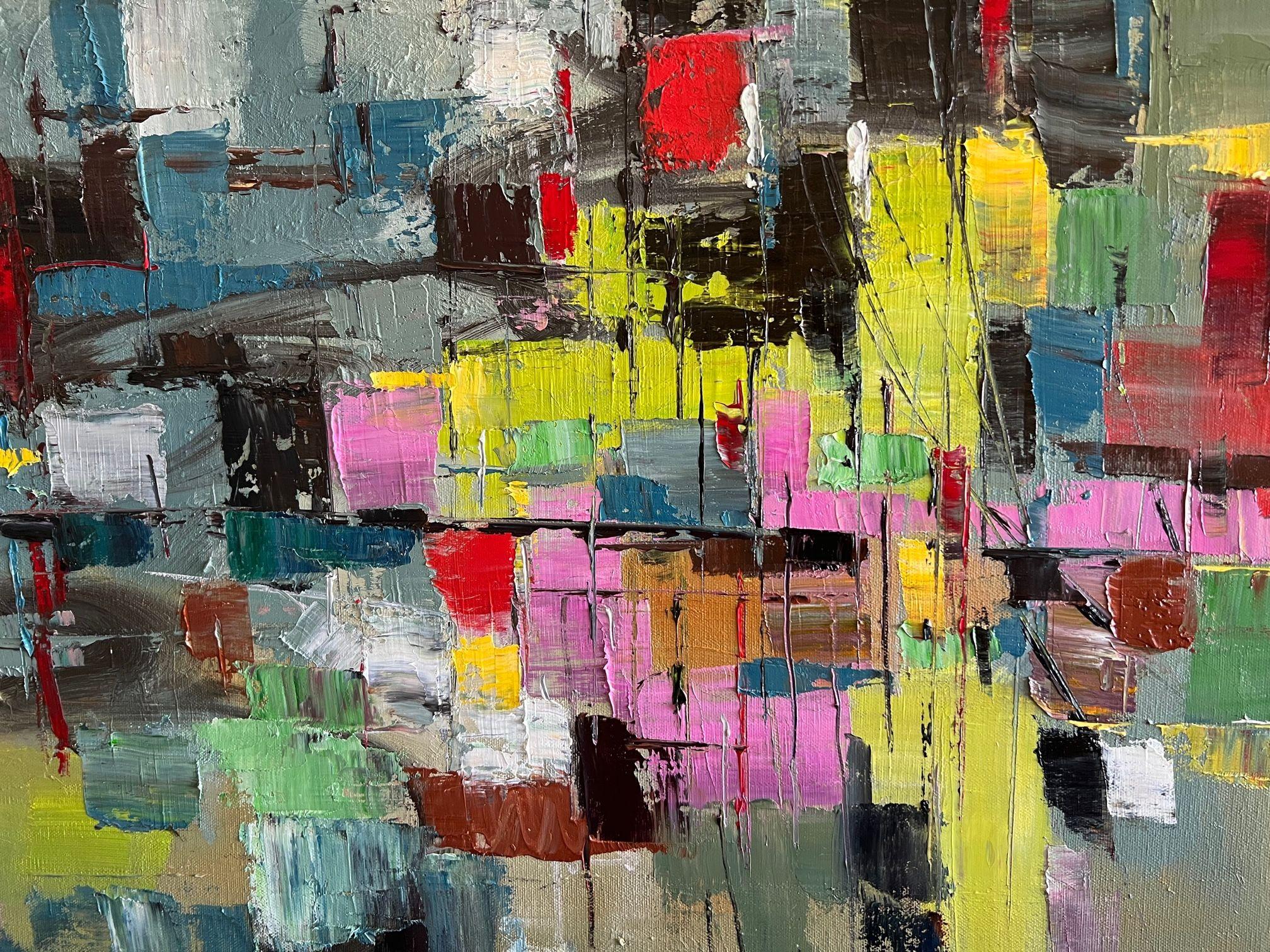 Peinture, huile sur toile, cacophonie - Impressionnisme Painting par Thong Le
