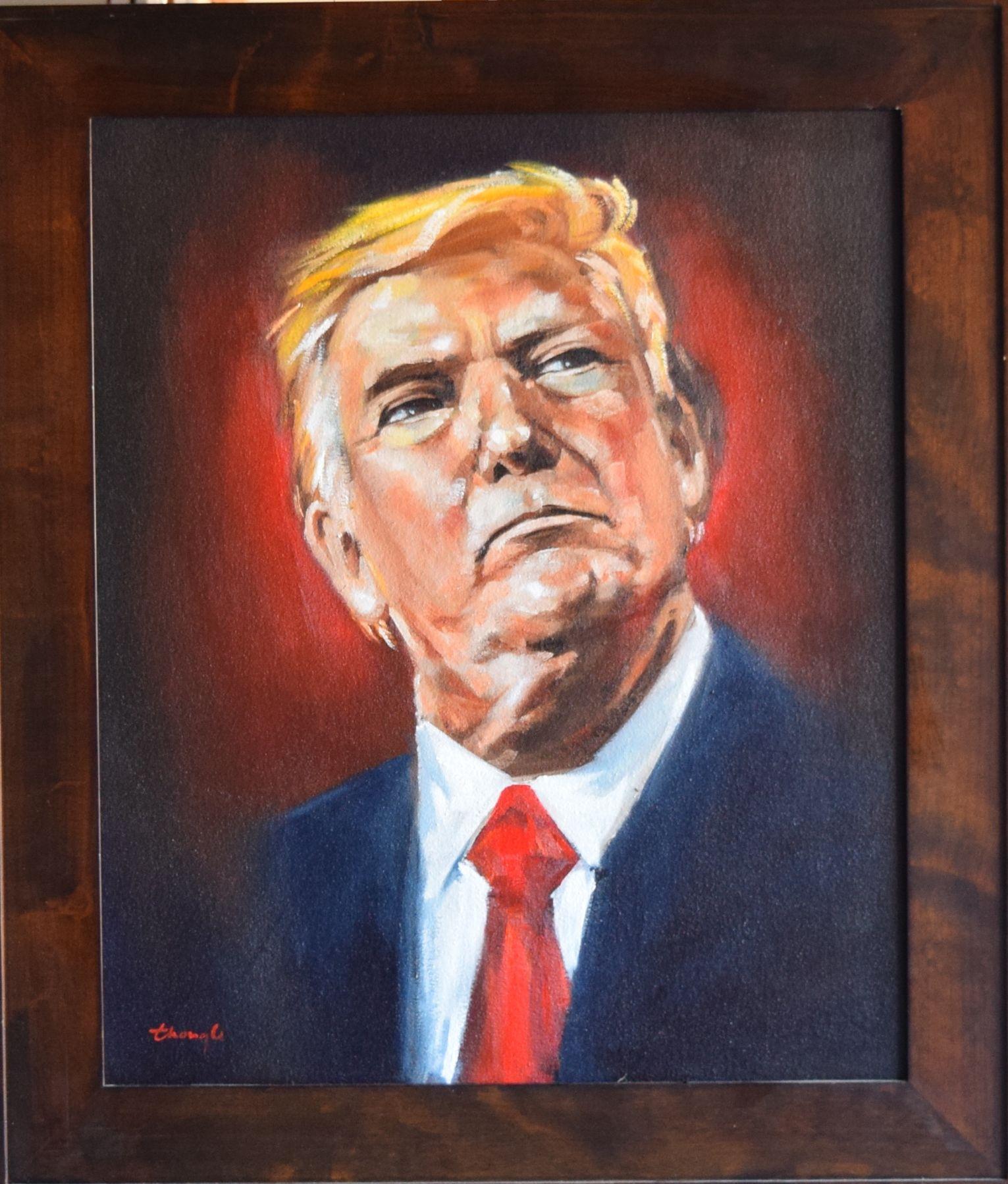trump oil painting