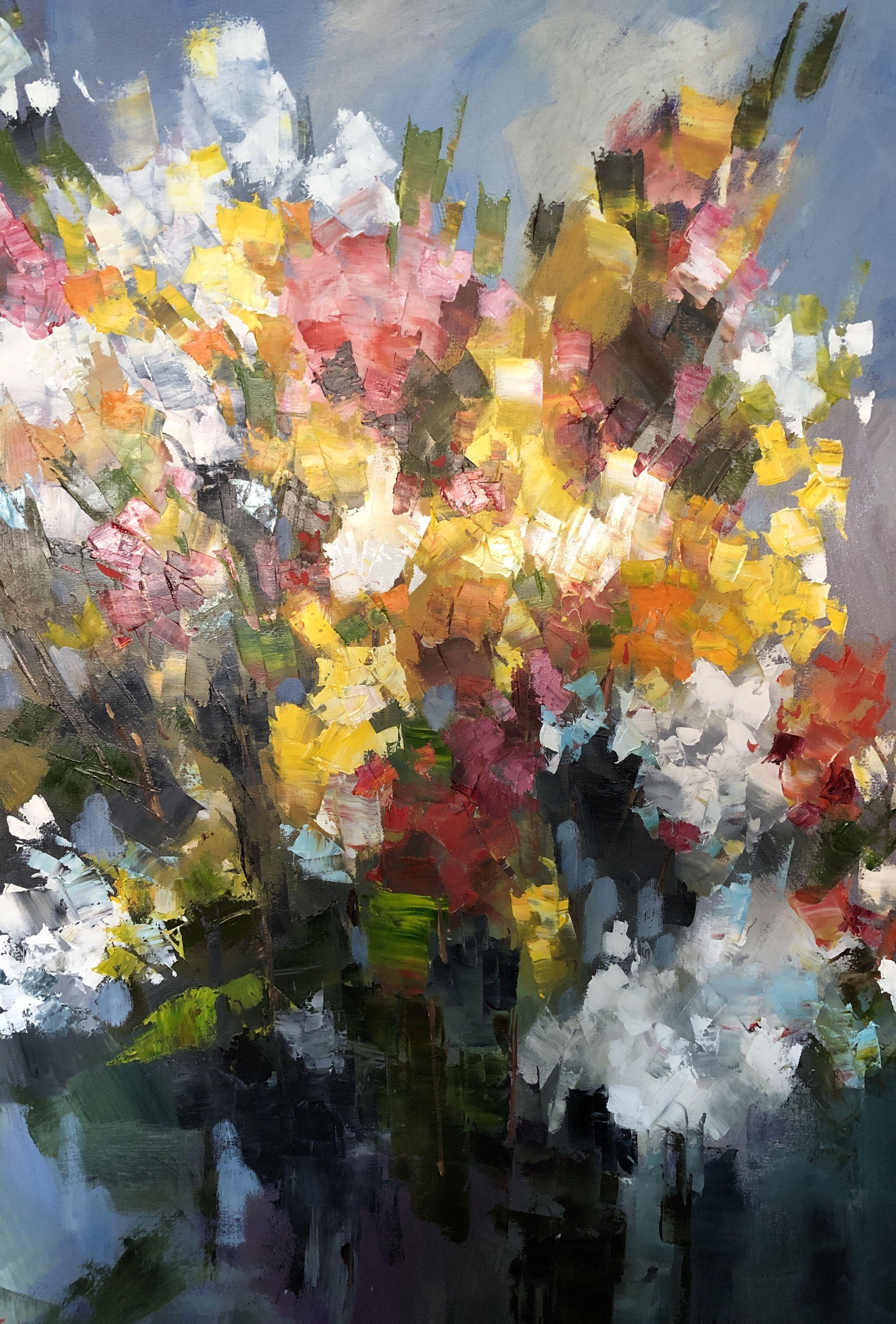 primavera, Pintura, Óleo sobre lienzo - Painting Impresionista de Thong Le